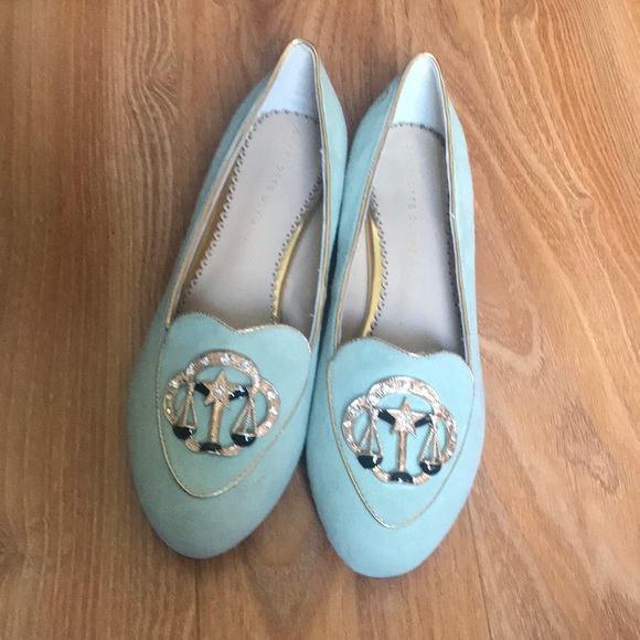 Charlotte Olympia Shoes - Charlotte Olympic flats sz 37 in green